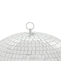 Suspension de Noël en verre - Boule Disco argentée - D40cm