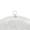 Suspension de Noël en verre - Boule Disco argentée - D40cm