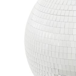 Suspension de Noël en verre - Boule Disco argentée - D40cm