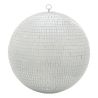Suspension de Noël en verre - Boule Disco argentée - D40cm