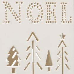 Décoration lumineuse LED en céramique - Maison de Noël - H18cm