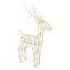 Décoration lumineuse intérieure/extérieure - Renne 600 LED doré - H75cm