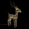 Décoration lumineuse intérieure/extérieure - Renne 600 LED doré - H75cm