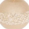 Boule de Noël en polystyrène - Pailletée et perles dorées - D10cm