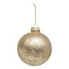 Boule de Noël en plastique - Effet métal doré - D10cm