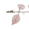 Suspension de Noël - Sujet Branche & perles roses - 16cm
