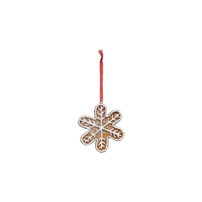 Suspension de Noël - Sujet Flocon cookie en résine - 8cm