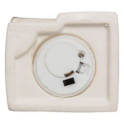 Maison lumineuse LED en céramique blanche - H16.8cm