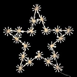 Etoile lumineuse 200 LED blanc chaud intérieure/extérieure - H61.3cm