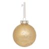 Boule de Noël en polystyrène - Effet métal doré - D8cm