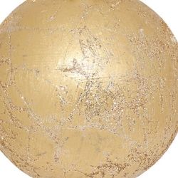 Boule de Noël en polystyrène - Effet métal doré - D8cm