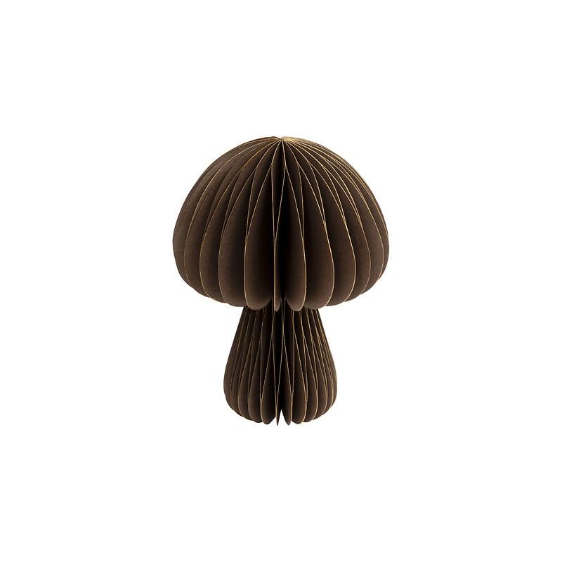 Champignon origami en papier marron - H25cm