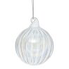 Boule de Noël en verre - Striée transparente - D75cm