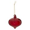 Boule de Noël en verre - Oignon rouge - D8cm