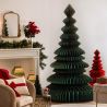 Sapin origami en papier vert - H180cm