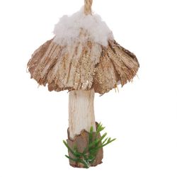 Suspension de Noël - Ecorce champignon - H7cm