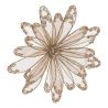 Suspension de Noël - Sujet fleur Dahlia doré - H20cm