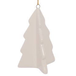 Suspension de Noël - Sapin en céramique blanc OU vert - H9cm