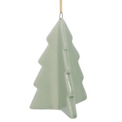 Suspension de Noël - Sapin en céramique blanc OU vert - H9cm