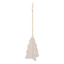 Suspension de Noël - Sapin en céramique blanc OU vert - H9cm