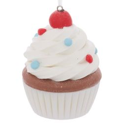 Suspension de Noël - Sujet Cupcake glaçage en résine - H9cm