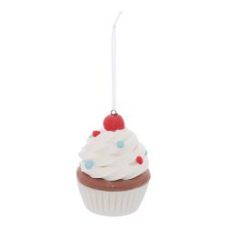 Suspension de Noël - Sujet Cupcake glaçage en résine - H9cm
