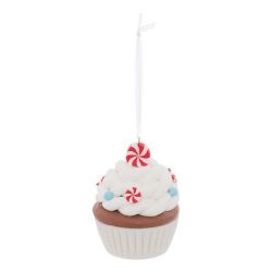 Suspension de Noël - Sujet Cupcake glaçage en résine - H9cm