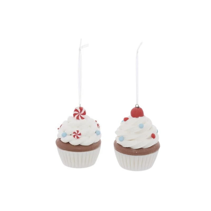 Suspension de Noël - Sujet Cupcake glaçage en résine - H9cm