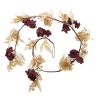 Guirlande de Noël - Baies & Fleurs dorées - 150cm