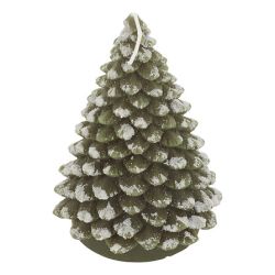 Bougie Sapin verte OU blanche - 370g H15cm