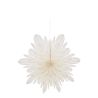 Suspension de Noël en papier - Fleur Origami blanche - 50cm