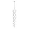 Suspension de Noël en verre - Torsade brillante 19cm