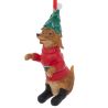 Suspension de Noël en résine - Chien pull de Noël - 10cm