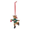 Suspension de Noël en résine - Chien pull de Noël - 10cm