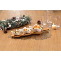 Plat apéritif 3 raviers étoiles