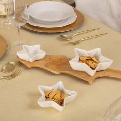 Plat apéritif 3 raviers étoiles