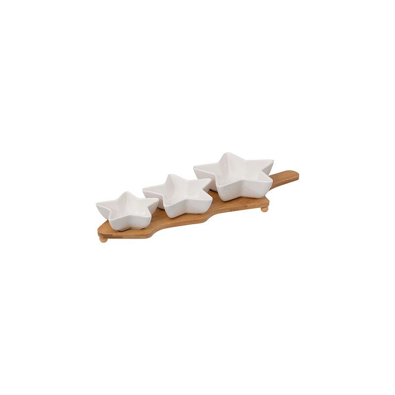 Plat apéritif 3 raviers étoiles