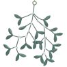Suspension de Noël en métal - Gui vert - 14cm