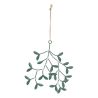 Suspension de Noël en métal - Gui vert - 14cm