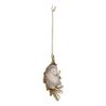 Suspension de Noël en résine - Hérisson OU Ecureuil feuille doré - 10cm