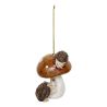 Suspension de Noël en résine - Gland & Renards OU Champignons & Hérissons - 10cm