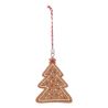 Suspension de Noël en résine - Set de 3 Sujets Biscuits de Noël - 8cm