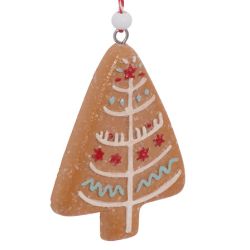 Suspension de Noël en résine - Set de 3 Sujets Biscuits de Noël - 8cm