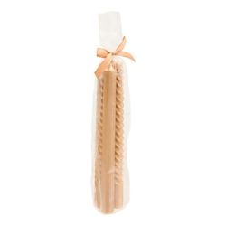 Set de 4 Bougies Bâtons droites et torsadées pailletées - Bronze - 48g