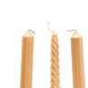 Set de 4 Bougies Bâtons droites et torsadées pailletées - Bronze - 48g