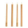 Set de 4 Bougies Bâtons droites et torsadées pailletées - Bronze - 48g