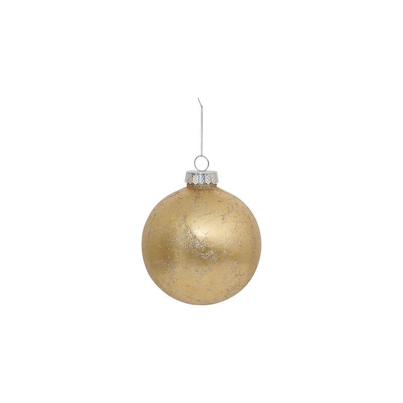 Boule de Noël en polystyrène - Doré effet métal - D15cm