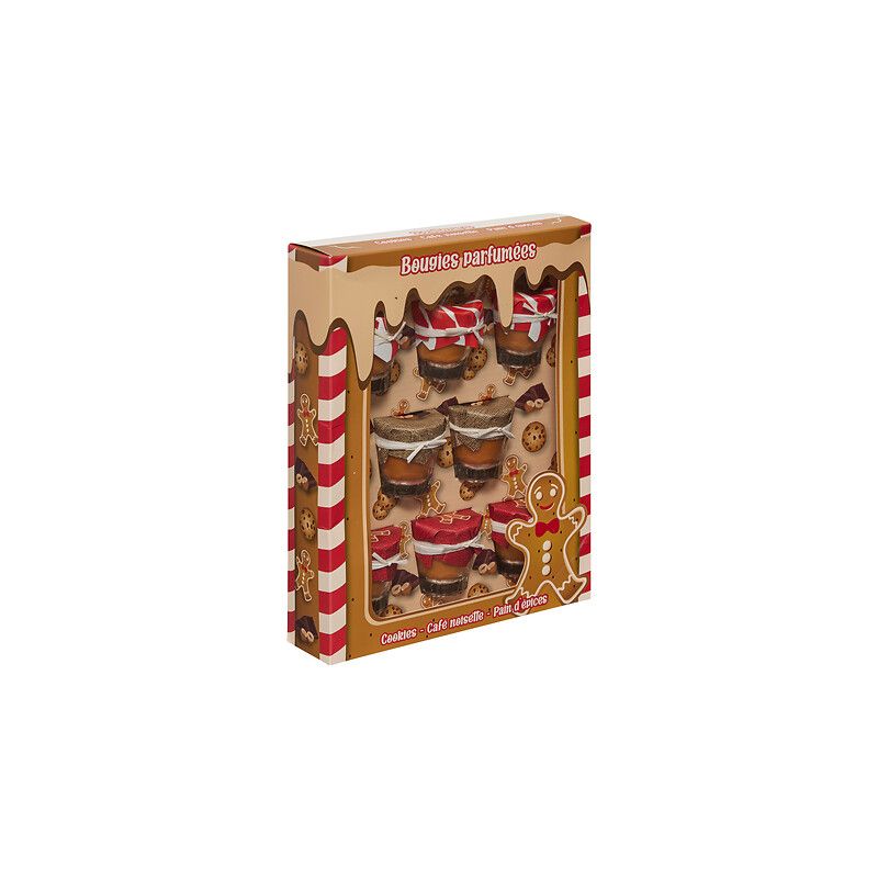 Coffret de 8 bougies parfumées - Epices de Noël - 320g