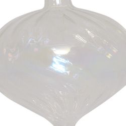 Boule de Noël en verre - Goutte irisée - D8cm