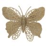 Suspension de Noël - 3 Sujets papillons dorés - 10cm